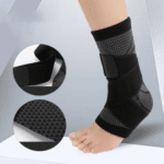 Tobillera deportiva mangas con correa de compresión soporte de tejido 3D vendaje elástico