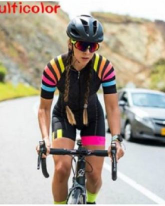 Uniforme Ciclismo Dama Enterizo Con Bandana Gel 9d